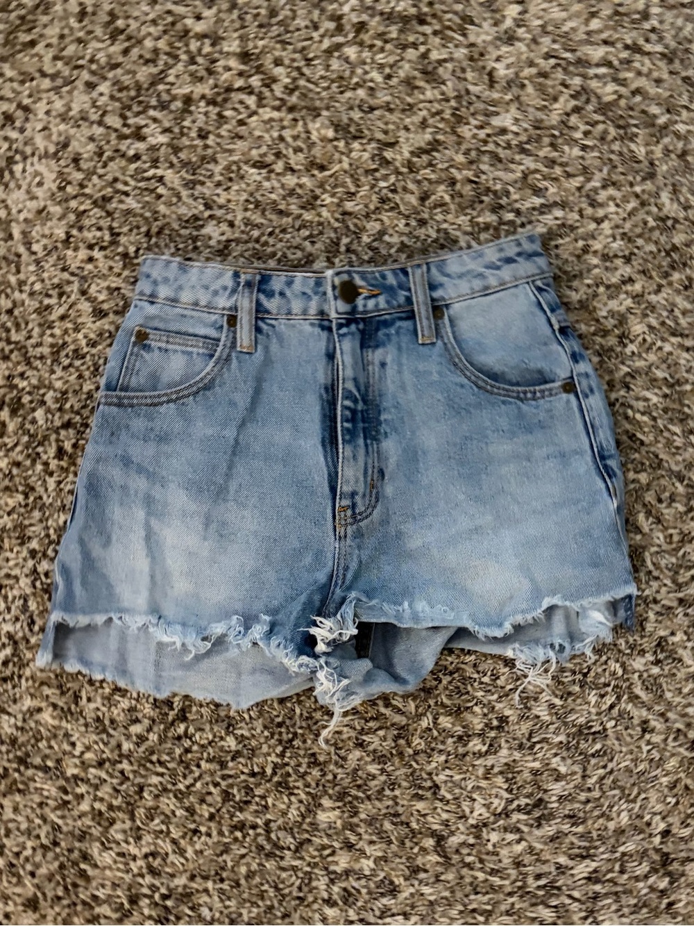 ROLLA'S Light Blue Distressed Denim Cutoff Shorts